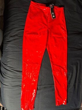 adidas Red Patent IVP Latex Pants